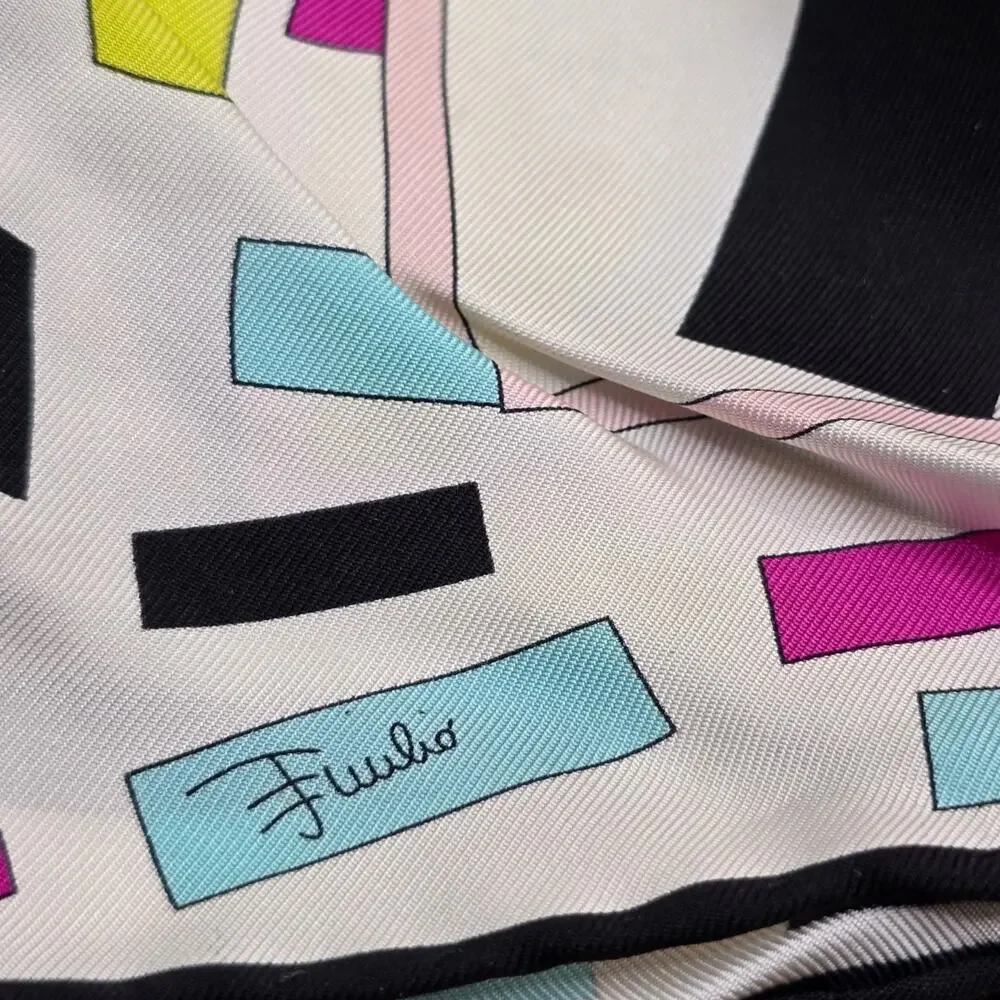 Emilio Pucci Silk Scarf 22x22 neckerchief